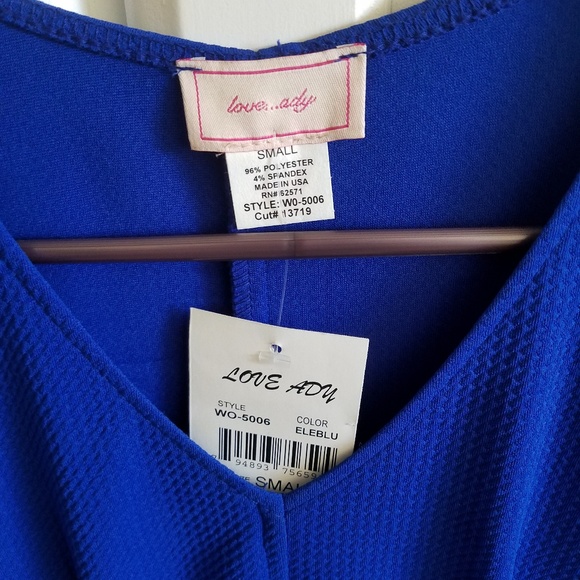 NWT Blue Fit & Flare Dress - Picture 6 of 6